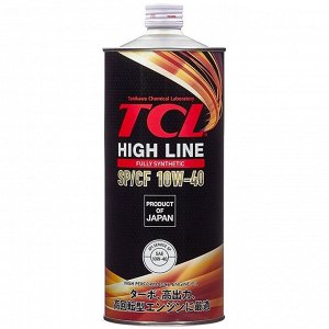Масло моторное TCL High Line 10w40, синтетическое, API SP/CF, универсальное, 1л, арт. H0011040SP