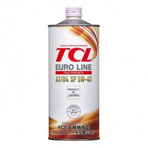 Масло моторное TCL Euro Line 5w40, синтетическое, API SP, ACEA A3/B4, универсальное, 1л, арт. E0010540A3B4