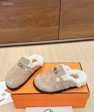Тапки женские зимние замшевые