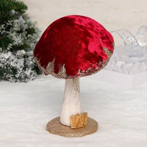 Фигурка новогодняя "Сказочный грибочек" 17*16*26 см, Бордовый