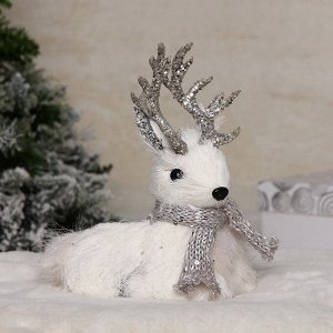 Фигурка новогодняя "Блестящий оленёнок" 13*7,5*15 см