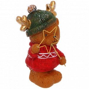 Фигурка новогодняя "Мишка со звёздочкой" 11,5*9,5*18 см