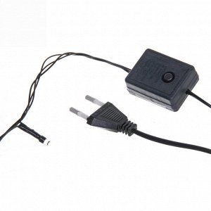 Гирлянда для дома  1,5м 12 ламп LED зелёный пров.,8 реж, IP-20, Теплый белый