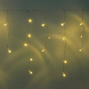 Гирлянда для дома БАХРОМА "Мерцание" ш3м*в30/50см 120 ламп LED, прозрачн.провод, авторежим, IP-20, Теплый белый (возможность соединения)