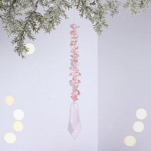 Подвеска "Сказочная льдинка" 21 см, Розовый