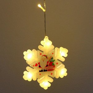 Гирлянда для дома БАХРОМА "Рождество" ш2,5м* в0,45/0,65м 95ламп LED, прозрачн.пров, 8 режимов, IP-20, Теплый белый (возможность соединения)