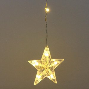 Гирлянда для дома БАХРОМА "Рождество" ш2,5м* в0,45/0,65м 95ламп LED, прозрачн.пров, 8 режимов, IP-20, Теплый белый (возможность соединения)