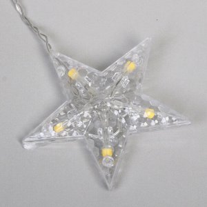 Гирлянда для дома БАХРОМА "Рождество" ш2,5м* в0,45/0,65м 95ламп LED, прозрачн.пров, 8 режимов, IP-20, Теплый белый (возможность соединения)