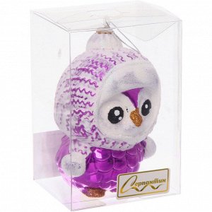 Ёлочная игрушка "Чудной пингвин" 7*5*10 см, Фиолетовый