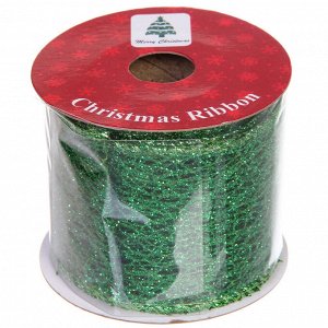 Лента для декорирования "Сказка" 6,3 см, 2,7 м, Изумруд