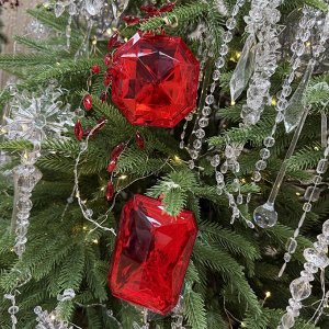 Ёлочное украшение "DIAMOND - Elegant" 8,7*3,7*10 см, Красный