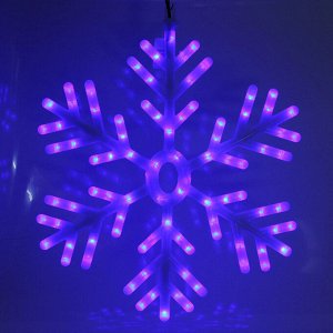 Фигура светодиодная "Морозная снежинка" 58 см, 258 ламп LED,авторежим, 220V, Синий/белый