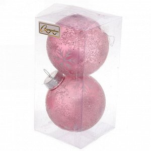 Набор украшений SHINE "Snow Sand" 8 см (2 шт.), rose pink