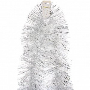 Мишура "Зимняя сказка" 2м, 15 см, Белый/Серебро