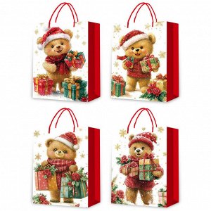Пакет подарочный "Honey Bear" 31*40*12 см, микс