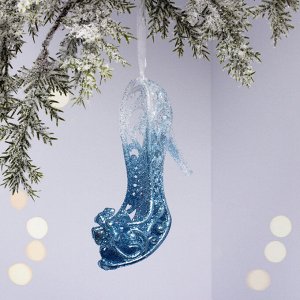 Подвеска "Волшебная туфелька" 7,5*12 см, Белый/Голубой
