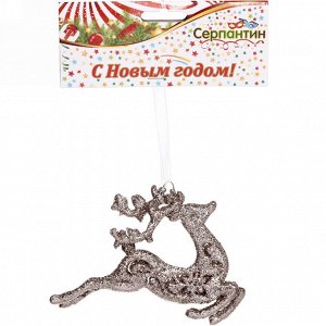 Подвеска "Олень" 13 см, темное золото