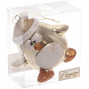 Ёлочная игрушка "Весёлый пингвинёнок" 11*6*11 см, шампань
