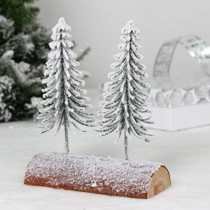 Хвойная композиция "Снежная зима" 19*9*23 см