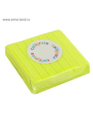 Полимерная глина Calligrata, 50 г, флоуресцентная салатовая