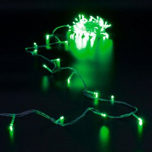 Гирлянда для дома  2,5м 24 лампы LED прозрач.пров.,8 реж, IP-20, Зелёный