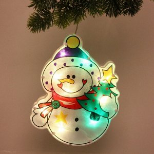 Фигура светодиодная "Снеговик" 18*23 см (батарейки 3 ААА), 1 режим