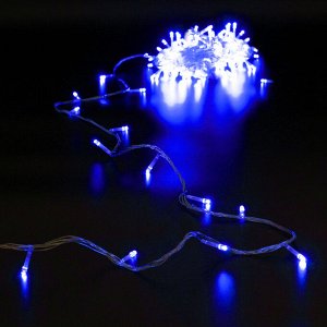 Гирлянда для дома 16м 180 ламп LED прозрач.пров.,8 реж, IP-20, Синий (возможность соединения)