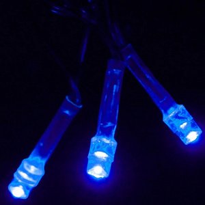 Гирлянда для дома 16м 180 ламп LED прозрач.пров.,8 реж, IP-20, Синий (возможность соединения)