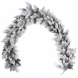 Гирлянда хвойная "Заснеженная" 2,0 м d=30 см, ПВХ, белое напыление