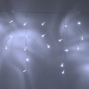 Гирлянда для дома БАХРОМА ш3м* в30/50 см 120 ламп LED, прозрачн.провод, 8 реж, IP-20, Белый (возможность соединения)