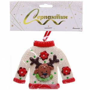 Подвеска Сandy "Новогодний свитер" 10*8 см, в ассортименте