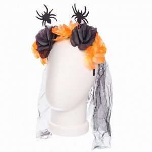 Ободок карнавальный "Helloween - Пауки", микс