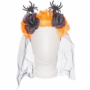 Ободок карнавальный "Helloween - Пауки", микс