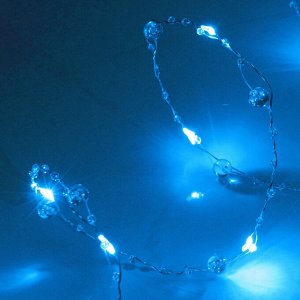 Гирлянда для дома "Льдинка" на батарейках 2,0 м 20 ламп LED, 3 реж, IP-20, Голубой