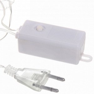 Гирлянда для дома НИТЬ "Льдинка" 5 м 50 ламп LED, 8 реж,IP-20, Теплый белый