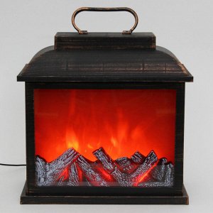 Сувенир с подсветкой "КАМИН - Теплый вечер" 29,8*13*34,5 см (питание от USB и батареек)