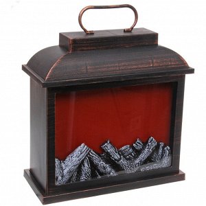 Сувенир с подсветкой "КАМИН - Теплый вечер" 29,8*13*34,5 см (питание от USB и батареек)