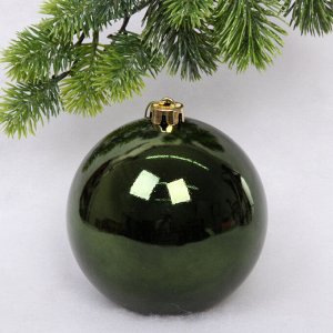 Новогодний шар 15 см "Глянец", изумруд