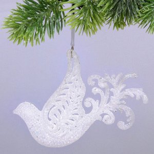 Подвеска "Птица счастья" 11*14 см, Белый