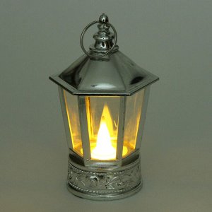Сувенир с подсветкой "Сказочный фонарь" 5,1*13 см, Серебро