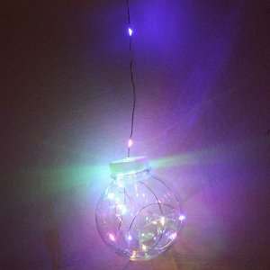 Гирлянда для дома БАХРОМА "Шар" ш2,5 м* в0,5/0,8м 200 ламп LED, d-8 см, 1 реж, IP-20, Мультицвет