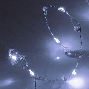 Гирлянда для дома "Льдинка" на батарейках 2,0 м 20 ламп LED, 3 реж, IP-20, Белый