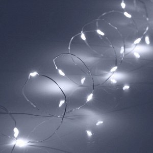 Гирлянда для дома НИТЬ "Роса" 20 м 200 ламп LED, 8 реж,IP-20, Белый