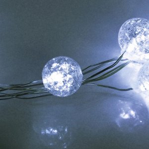 Гирлянда для дома "Жемчужина" на батарейках 2,0 м 20 ламп LED, d-1 см, 3 реж., IP-20, Белый
