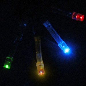 Гирлянда для дома на батарейках 2,2м 20 ламп LED от 2*АА, прозрач.провод, IP-20, Мультицвет