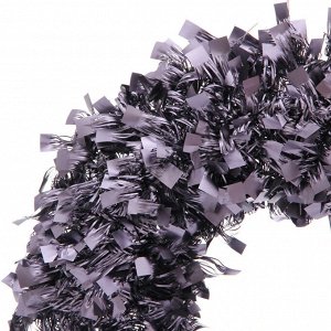 Венок декоративный TINSEL "Изящное сияние" 38 см, Графит