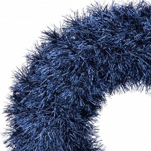Венок декоративный TINSEL "Яркие переливы" 38 см, Сапфир