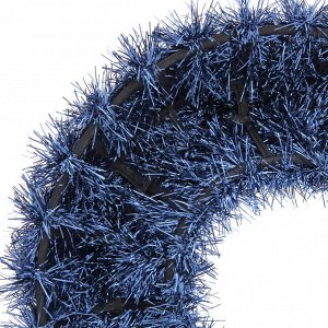 Венок декоративный TINSEL "Яркие переливы" 38 см, Сапфир