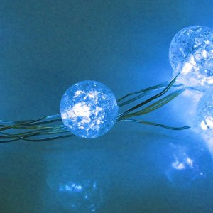 Гирлянда для дома "Жемчужина" на батарейках 2,0 м 20 ламп LED, d-1 см, 3 реж,, IP-20, Голубой