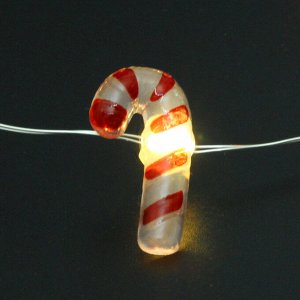 Гирлянда для дома "Карамелька" (3*1,9см) на батарейках 2,0 м 20 ламп LED, 1 реж., IP-20, Теплый белый (батарейки CR2032)